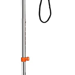 kds surgical 4 Leg chrome Orange Height Adjustable Men/Women/Old Age People Walking Stick image 2