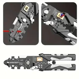 bbbikini 25 in 1 Multifunction Wire Stripper Electeical Wire Crimping Tool Wire Cutter A Needle Nose Plier image 4