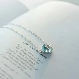 buetie 925 Sterling Silver Crystal Mermaid Tail Pendant for Women Choker Chain Necklace Sterling Silver Crystal Sterling Silver Pendant-picture-12