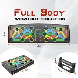 livox Pushup Board with Resistance Toning tube, Ab wheel roller, Skipping Rope Ab Exerciser image 4