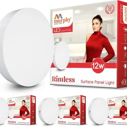 12-Watt Borderless Round LED Surface Mount Panel Light (Cool White, Pack of 4) Ceiling Light Ceiling Lamp-image-24