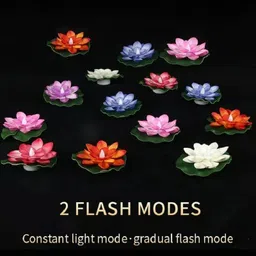 mrquee Fizan Flower Shape floting Light LED Candles Diya for Home Decoration Pack 6 Candle image 4