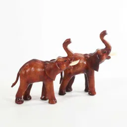 craft tree Brown Regzine Elephant Set Of 2 Figurine image 4