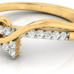 avsar Bhavya 18kt Diamond Yellow Gold ring image 3