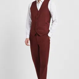 allen solly Men Three Piece Suit Solid Suit image 4