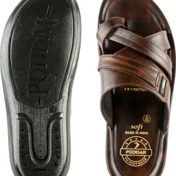 poddar Men Premium Stylish Lightweight PU Slide Casual Sandal image 4