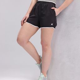 hrx by hrithik roshan Solid Women Black Regular Shorts-picture-48