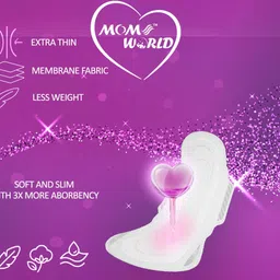moms world Sanitary Pads For Women | Straight Drynet | Ultra Absorbent |Combo Pack (48 Pcs) Sanitary Pad image 4