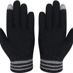 Solid Winter Men Gloves-image-20