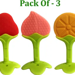 ambiaim international Fruit Shape Silicone Teethers Soft Stick Chews Nibbler for Baby Dental Care Teether-picture-41