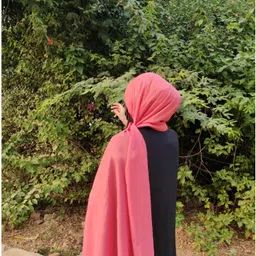 aedo pedo Solid Georgette Women Pink Scarf-picture-28