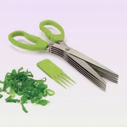 elnis 5-Blade Stainless Steel Kitchen Veg Slicing Cutter Scissor Scissors-picture-24