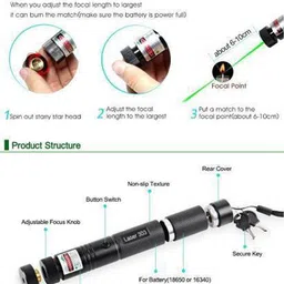 InfraHive High wavelength Beam Green Laser Pointer 303, Wavelength 532nm to 650nm image 4