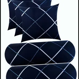 urmila creation 3 CUSHION 2 BOLSTER Microfibre Geometric Bolster Pack of 5-picture-14