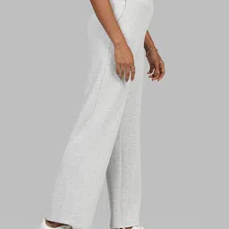 blissclub Bare Butter Straight Pants - Regular Women Straight Fit Grey Modal Trousers image 3