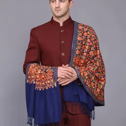 GREEN AGRITECH Cashmere Embroidered Men Shawl-picture-14