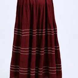 rekha creation Women Solid Flared Green Skirt image 2