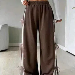 rameenfashion Women Solid Brown Track Pants image 1