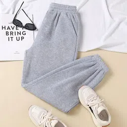 clothink india Women Solid Grey Track Pants image 2