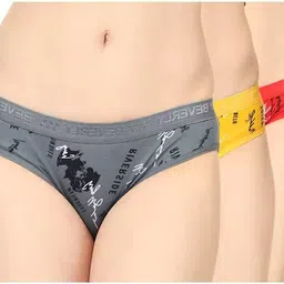 fiveflag Pack of 3 Women Hipster Multicolor Panty-picture-15