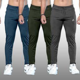 ftx Pack of 3 Men Solid Multicolor Track Pants-picture-41