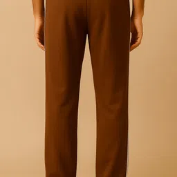 blinktees Men Striped Brown Track Pants image 2