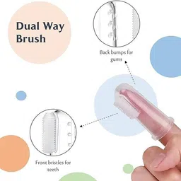 navghar NawGhar Baby silicone finger brush(Pack2)- Silicone image 3
