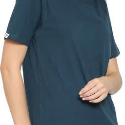 youthpoi Pack of 2 Women Solid Round Neck Pure Cotton Green, Maroon T-Shirt image 3