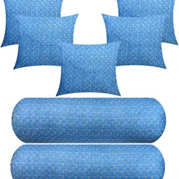 swikon star Microfibre Bolster Pack of 7 Floral 5 Cushion And 2-picture-24