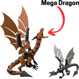 mighty miniatures Mega Dragon Action Figure | 21 cm Fully Poseable 200% Scaled Dragon Collectible-picture-11