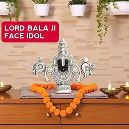 vekenart BALA JI FACE MURTI VENKATSWARA FOR TEMPLE OFFICE DECORE , SHOWPICES CAR GIFT Decorative Showpiece - 10 cm image 4
