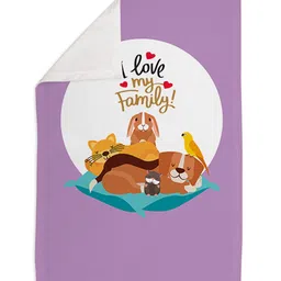 right Typographic- Small Pink Fabric Dog Blanket image 3