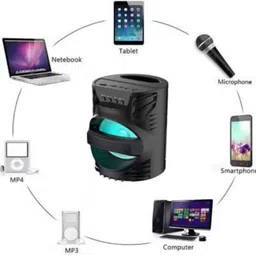 RECTITUDE Powerful SOUND Music Ultra BASS Cool Bass Light Loud FM,USB,SD,AUX Karaoke mic 15 W Bluetooth Gaming Speaker image 2