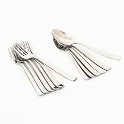 ssr trader Stainless Steel Spoon and Fork Cutlery Set Stainless Steel Cutlery Set image 2