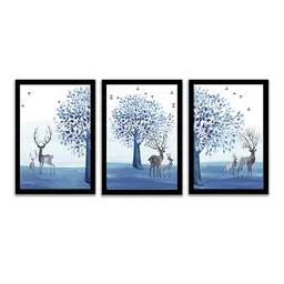 art street Multicolour Engineered Wood (Set of 3) Art Panelss image 4