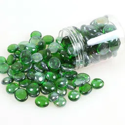 zeinoo Green Glass Stones/Pebbles for Home & Garden Decor Polished Asymmetrical Fire Glass Pebbles image 2