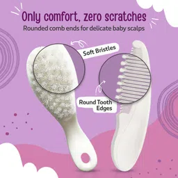 luvlap Elegant Baby Comb & Brush Set with Soft bristles, Grooming Set, 0M+, image 2