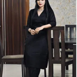 prowomen Women Cotton Blend Kurti Pant Set image 1