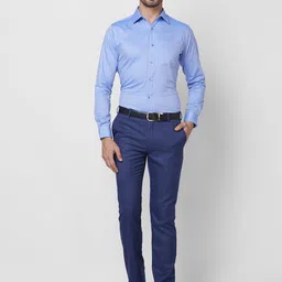 raymond Men Slim Fit Self Design Formal Shirt image 5