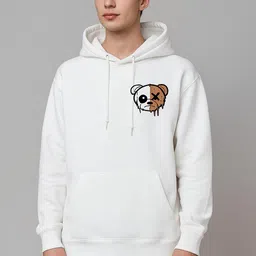 kawachine Men Full Sleeve Printed Hooded Sweatshirt image 2