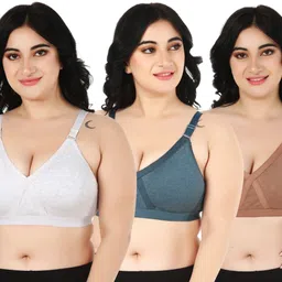 funahme Pack of 3 Women Full Coverage Non Padded Bra image 1
