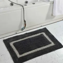 maa home concept Grey Solid Microfiber 16X24 Inches Anti Skid Door Mats-picture-40