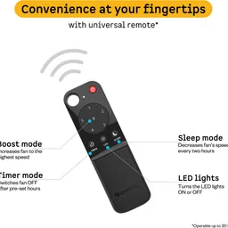 atomberg Efficio Prime Remote|High Air Flow|LED Speed Indicator|Timeless Design| with 3 Year Warranty BLDC Motor with Remote 1200 mm Ceiling Fan image 5