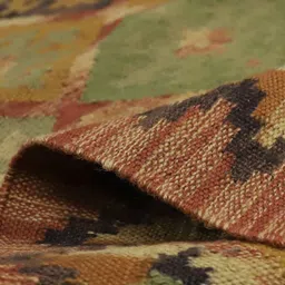 art india Multicolor Jute Geometrical 72 x 108 Inches Dhurrie image 5