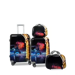 Polo Class Set of 4 Black Printed Travel Bags-picture-21