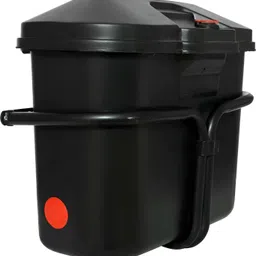 PREMIUM CANDY MATT FINISH UNIVERSAL BIKE LUGGAGE BOX, SADDLEBAG(16 L) One-side Black Plastic, Polypropylene Motorbike Saddlebag-image-5