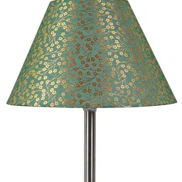 White Fabric Shade Table Lamp With White Base By Foziq image 5