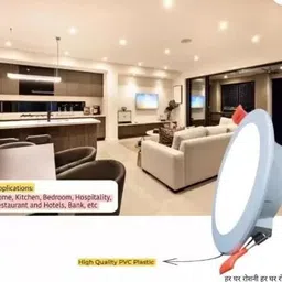 nightstar Hexa 9-Watts Round Led Panel Conceal Down Pack of 5 Ceiling Light Ceiling Lamp image 4