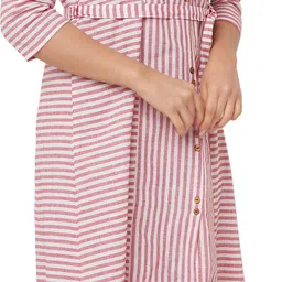 amaya creative center Women A-line Pink Midi/Calf Length Dress image 4