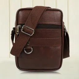 fabunik Brown Men Messenger Bag Sling Bag for Men, Stylish Side Bag for Men, Crossbody Bag for Men Daily Use-picture-16